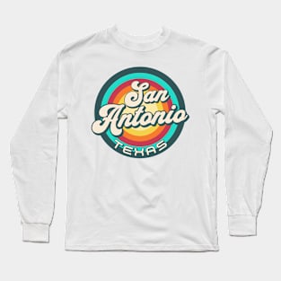 Retro San Antonio Texas Long Sleeve T-Shirt